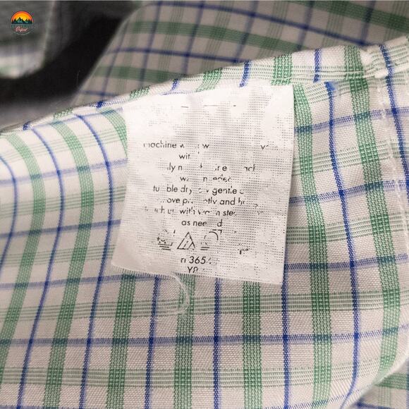 Kenneth Cole Reaction Dress Shirt Green Regular Fit Long Sleeve Men's 15-15.5 - Picture 10 of 10